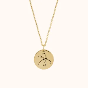 Graceful Dragonfly Print Necklace