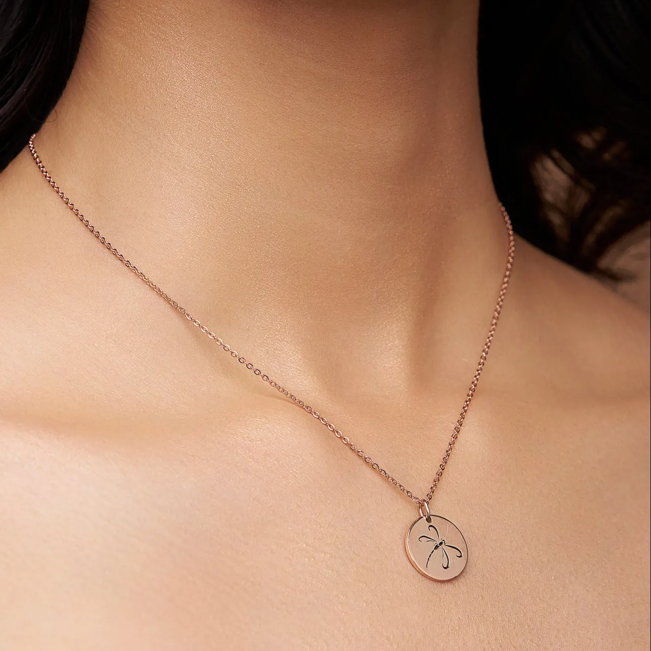Graceful Dragonfly Print Necklace