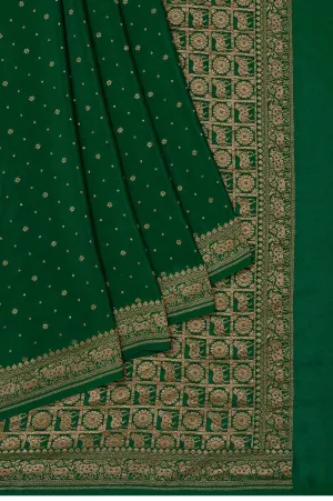 Green Banaras Georgette Saree with Antique Zari Work
