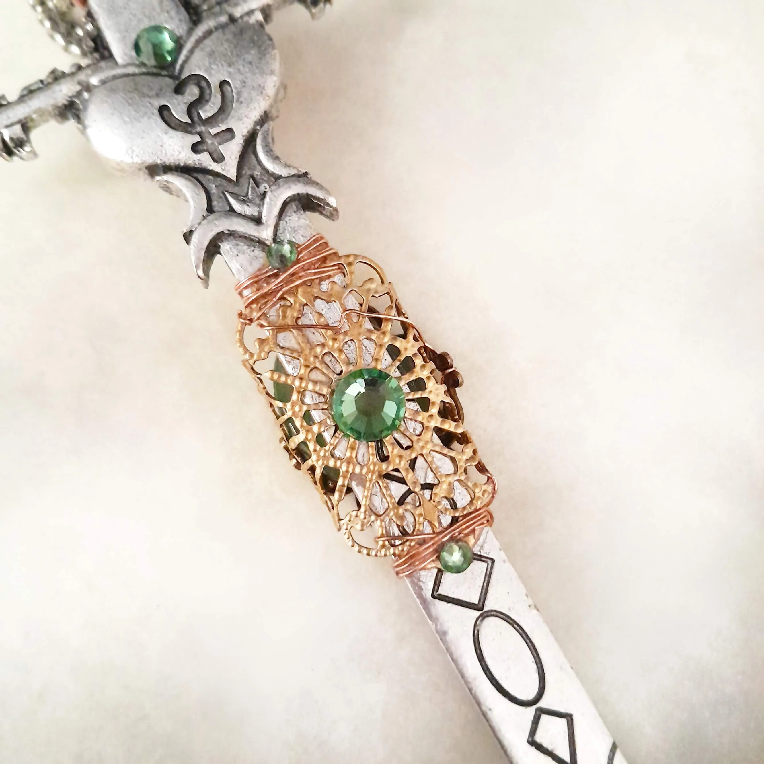 Green Jade Magical Sword Necklace