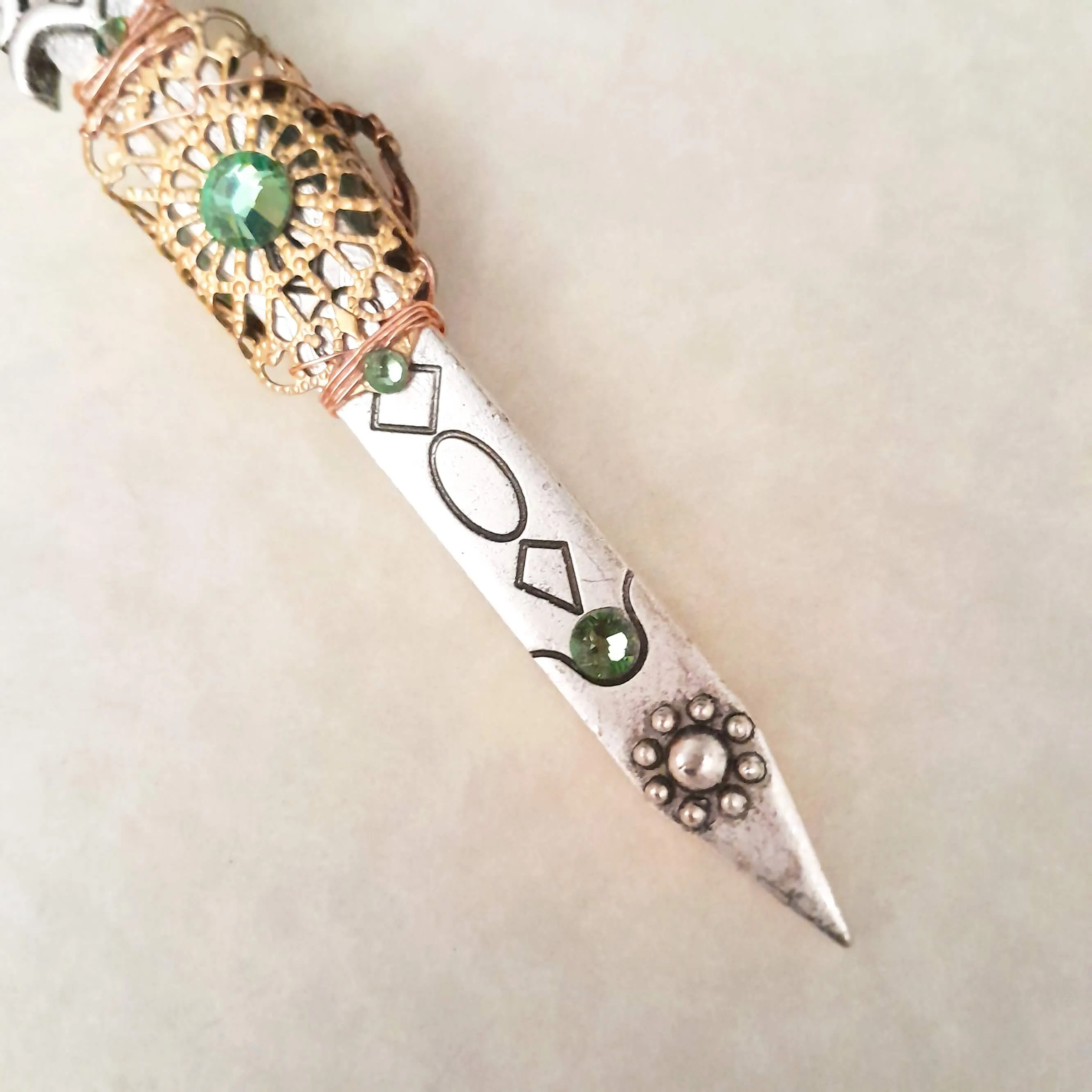 Green Jade Magical Sword Necklace