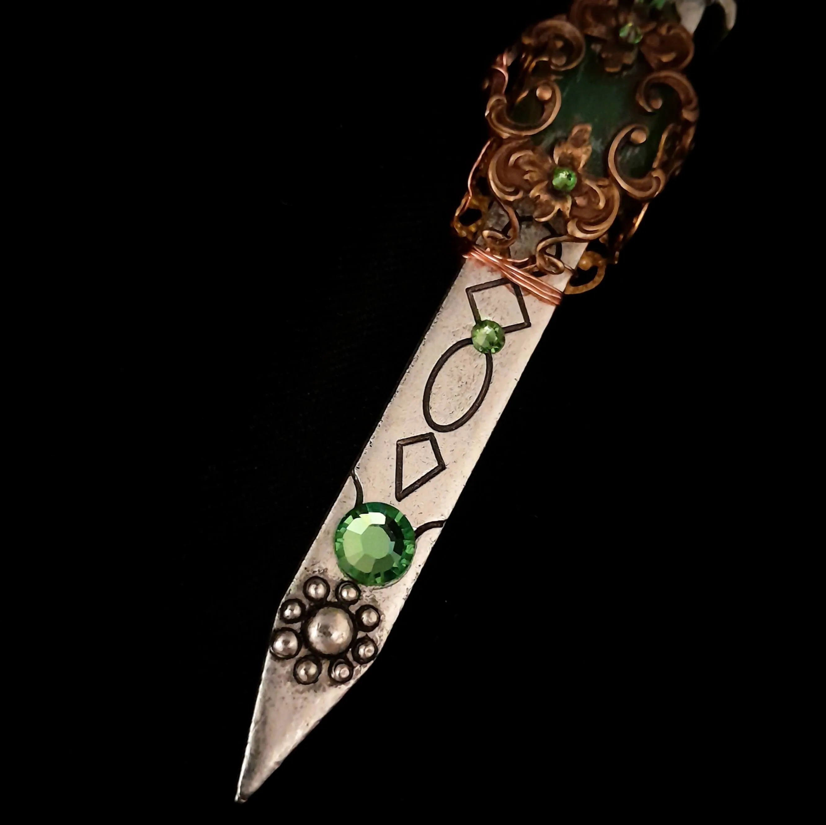 Green Jade Magical Sword Necklace