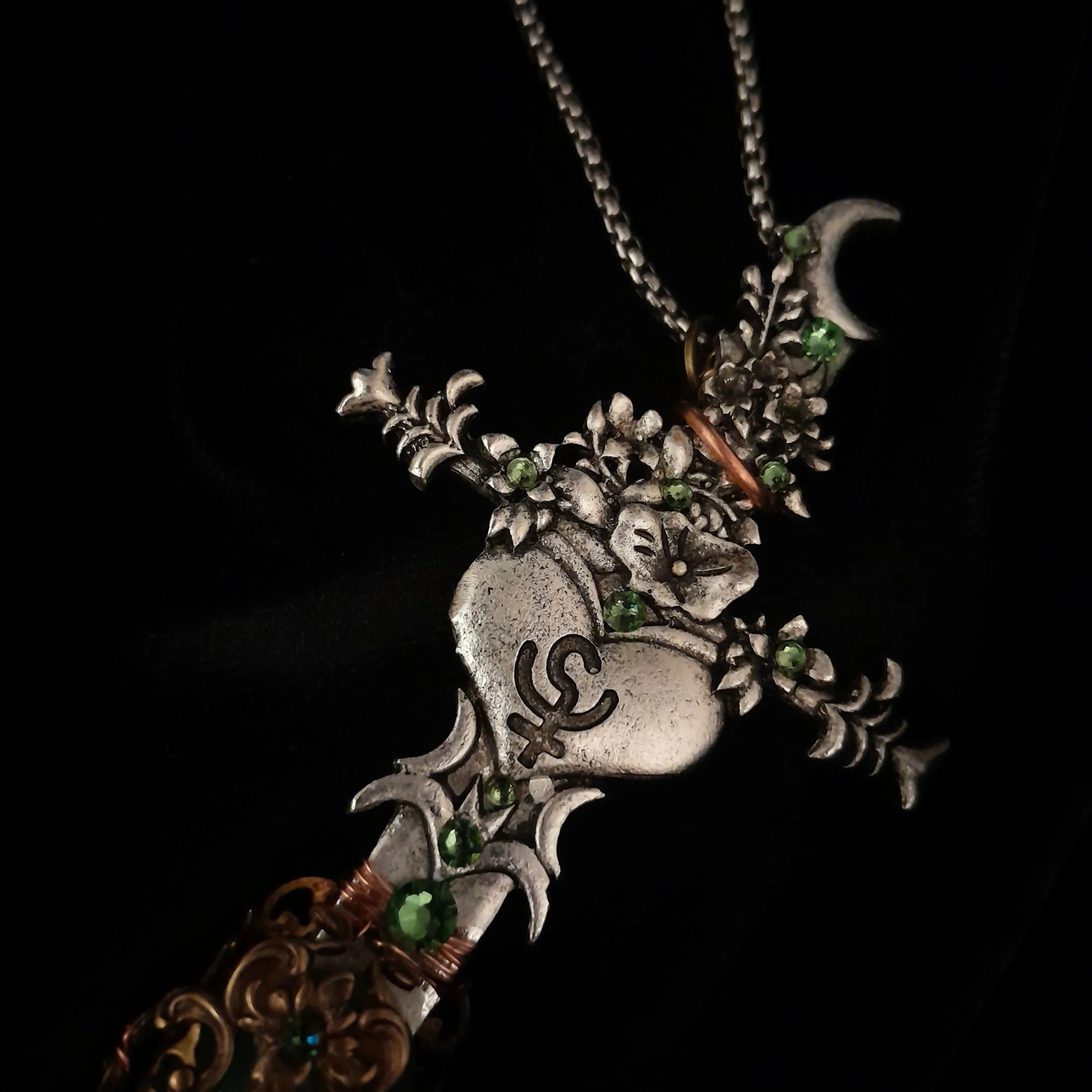 Green Jade Magical Sword Necklace
