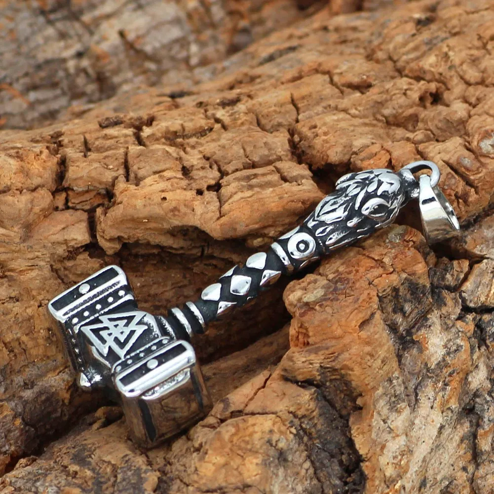 Gunnar Thor’s Hammer - Stainless Steel Viking Pendant by The Nevermore