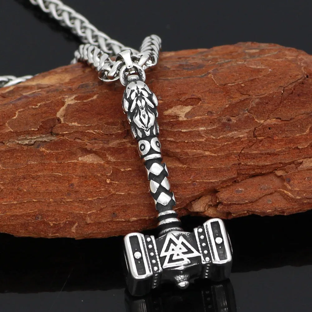 Gunnar Thor’s Hammer - Stainless Steel Viking Pendant by The Nevermore