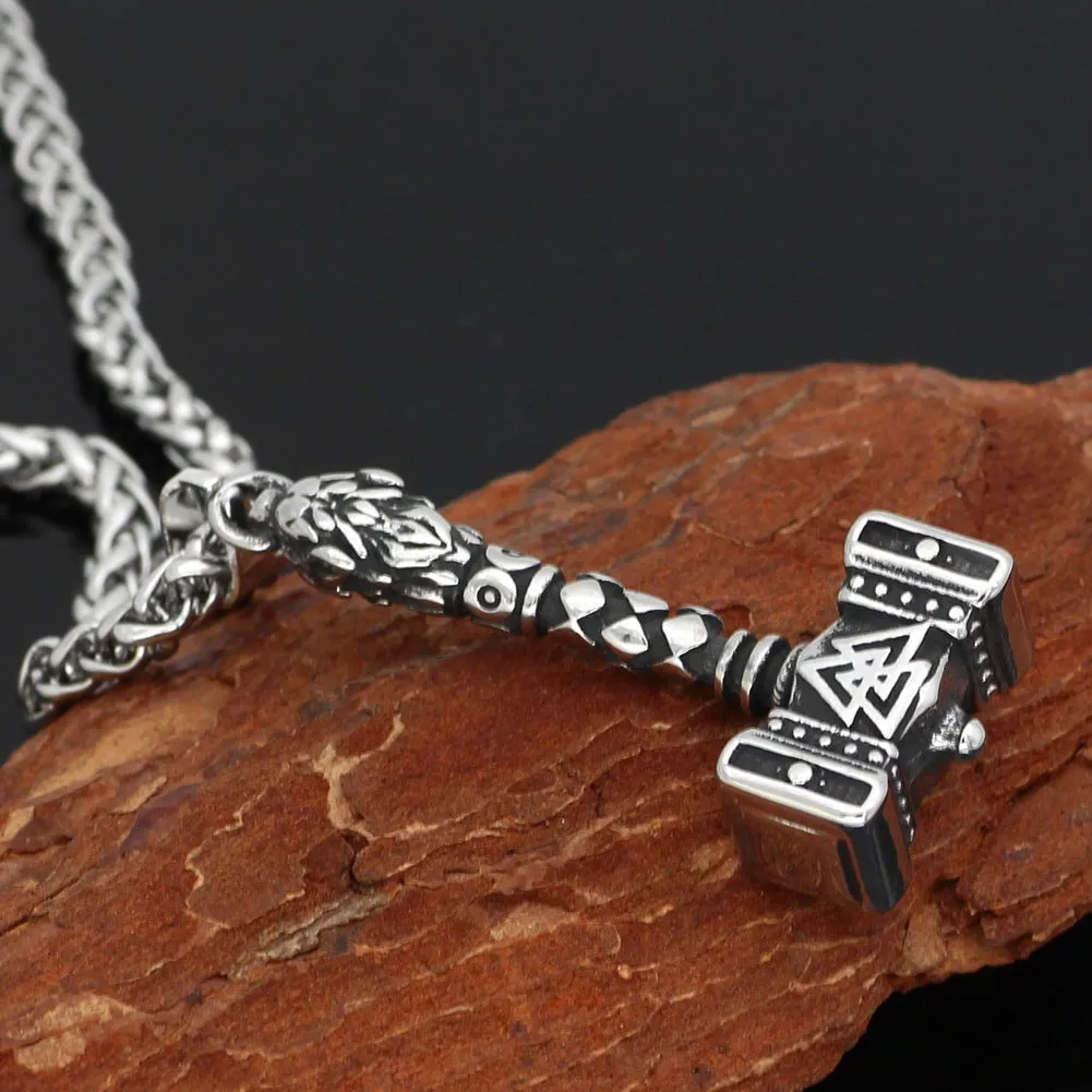 Gunnar Thor’s Hammer - Stainless Steel Viking Pendant by The Nevermore