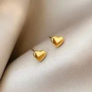 Heart Shaped Stud Earrings