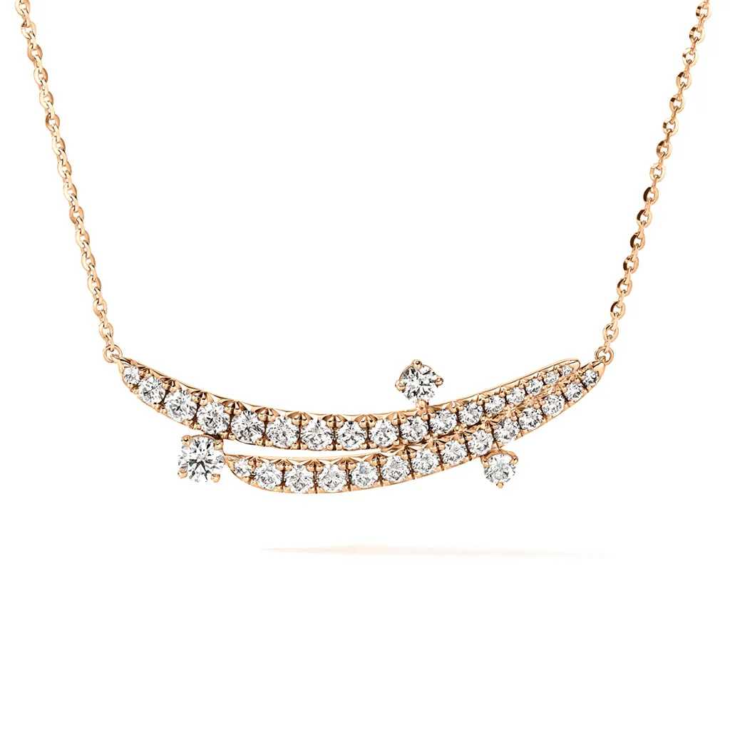 Hearts on Fire Vela French Cut Pavé Floating Diamond Pendant Necklace