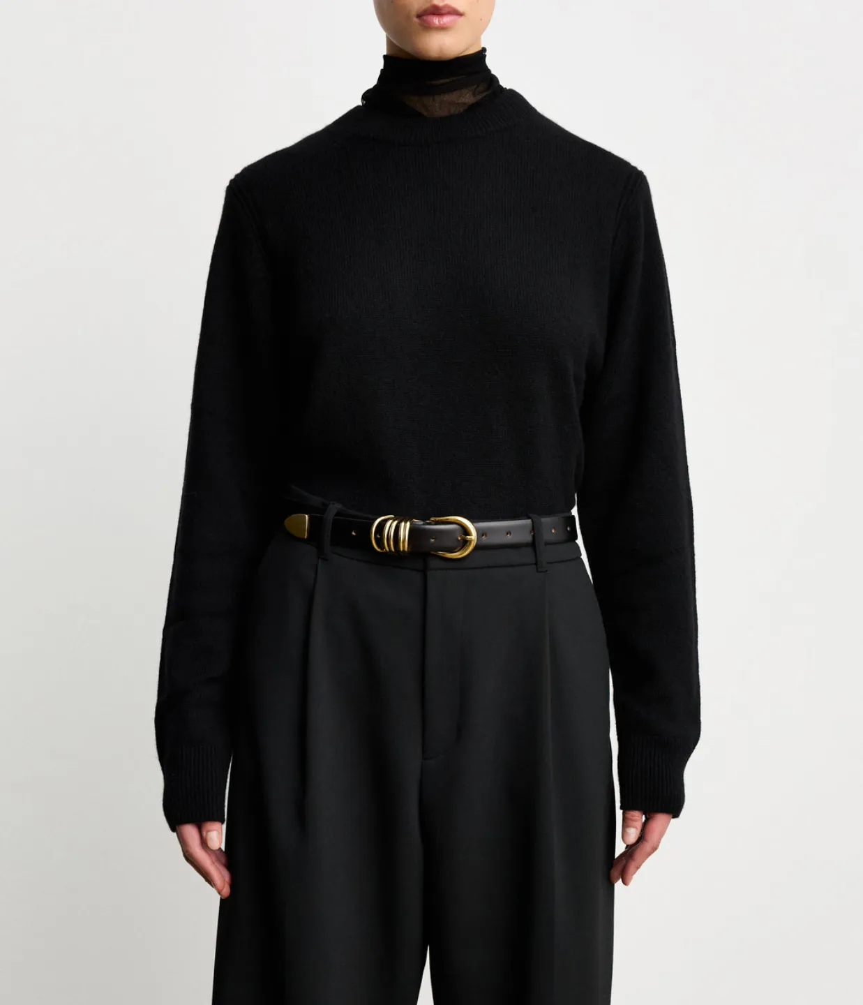 Hollyhock in Belt Black and Gold
