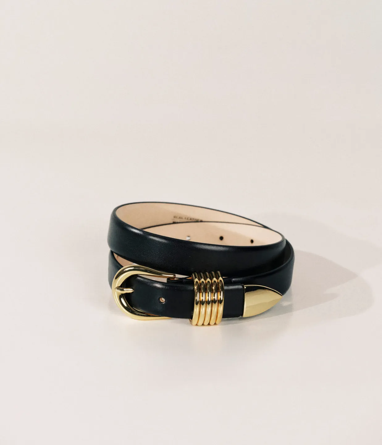 Hollyhock in Belt Black and Gold