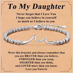 JSJOY 925 Sterling Silver Bracelets for Women Daughter Granddaughter Mom Gifts, Gifts for Mom Grandma Aunt Sister Christmas Birthday Gifts Stocking Stuffers for Teens Women