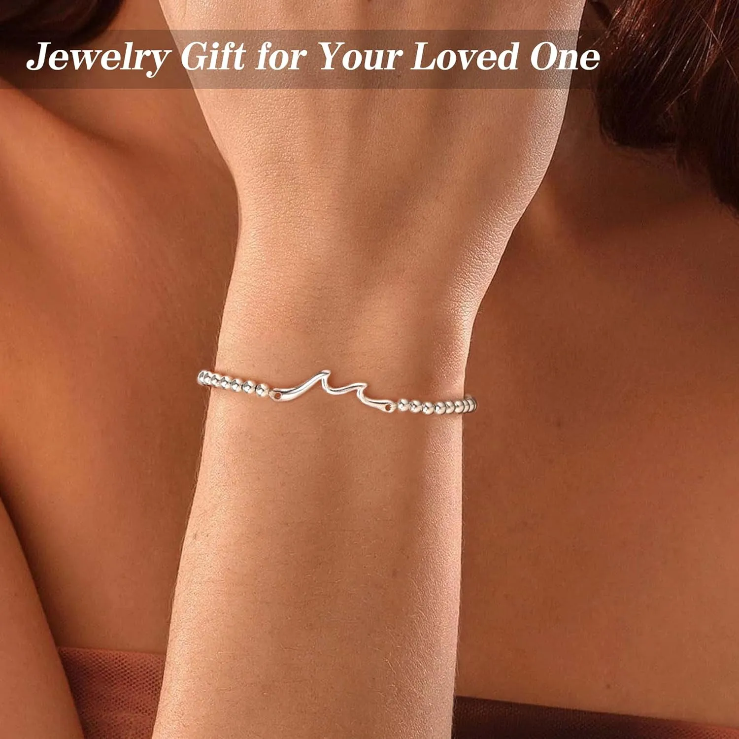 JSJOY 925 Sterling Silver Bracelets for Women Daughter Granddaughter Mom Gifts, Gifts for Mom Grandma Aunt Sister Christmas Birthday Gifts Stocking Stuffers for Teens Women