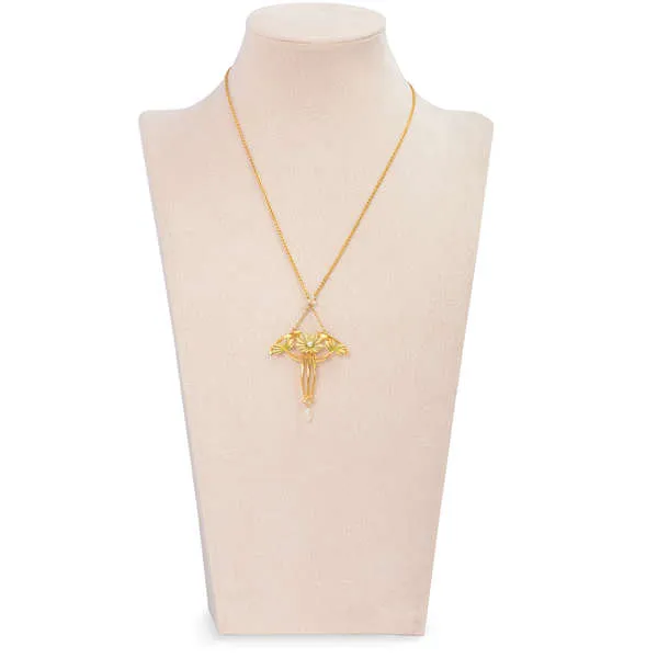 Krementz Art Nouveau Enamel Necklace