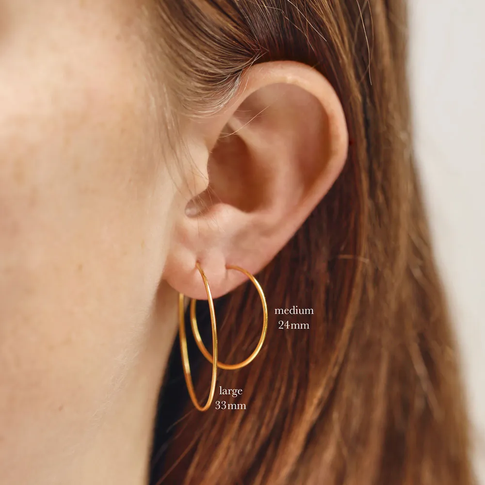 Large Hoops Gold