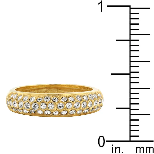 LOVCIA Elegant 18k Gold-Plated Pave Crystal Band