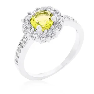 LOVCIA Elegant Bella Yellow Birthstone Engagement Ring
