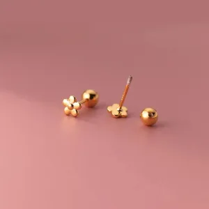 LOVCIA S925 Sterling Silver Flower Thread Earrings