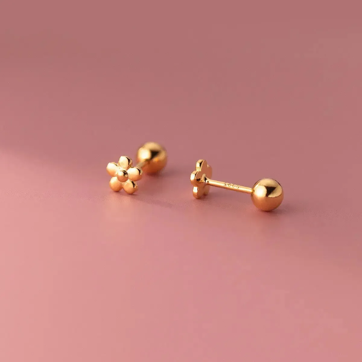LOVCIA S925 Sterling Silver Flower Thread Earrings