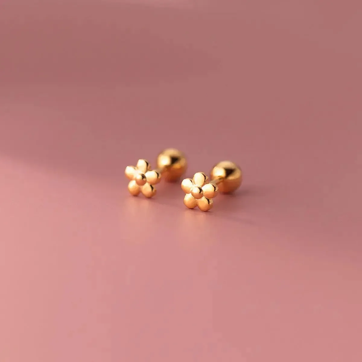 LOVCIA S925 Sterling Silver Flower Thread Earrings