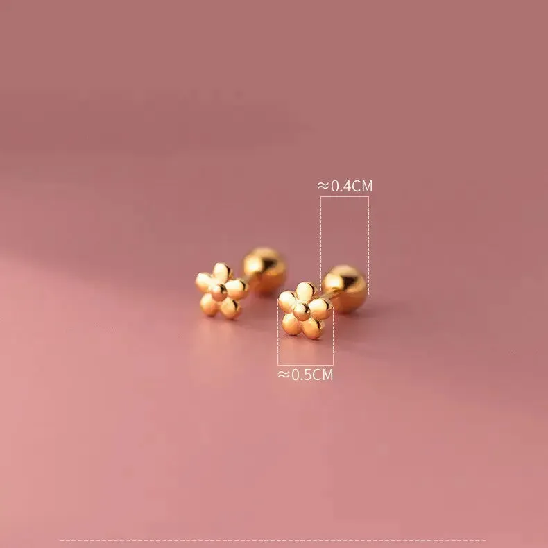 LOVCIA S925 Sterling Silver Flower Thread Earrings