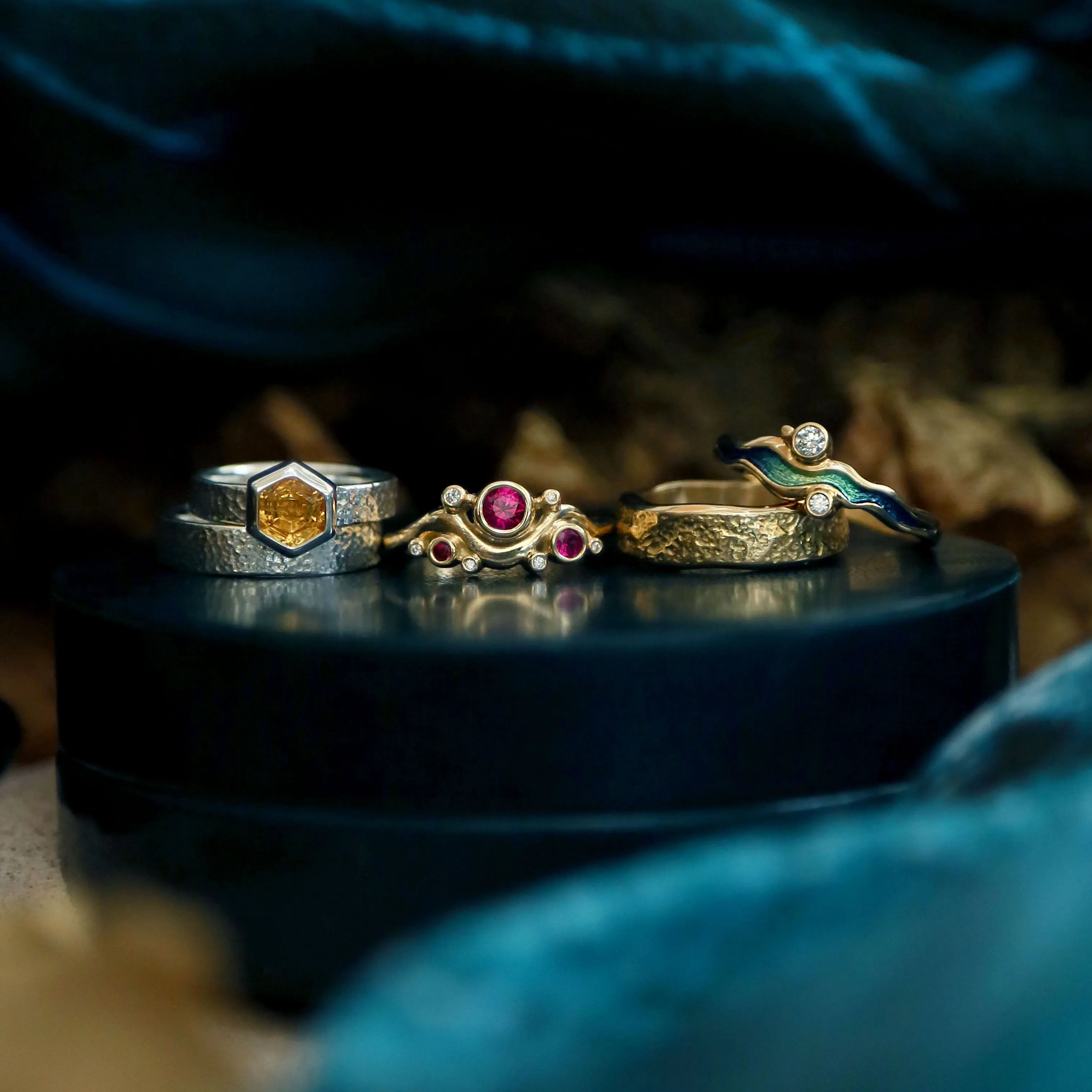 Matrix Texture Band in 18ct Yellow Gold