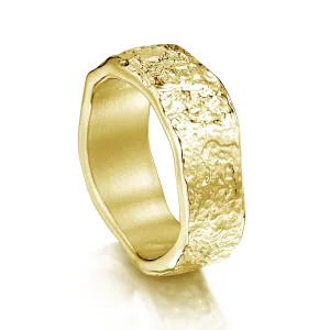 Matrix Texture Band in 18ct Yellow Gold