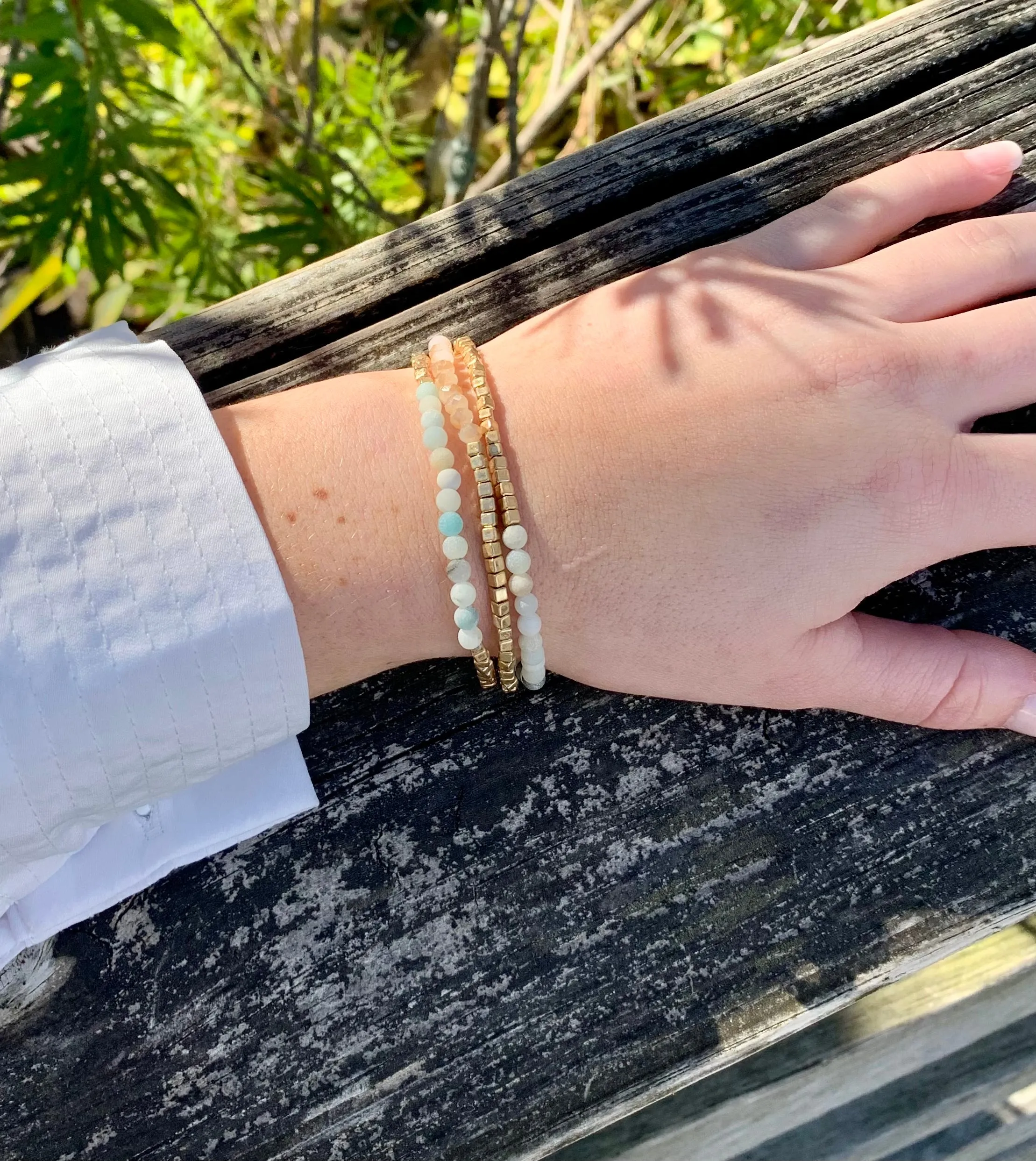 Mercy Beaded Bracelet -Gold