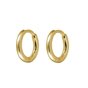 Micro Round Huggie 9mm 14K Gold