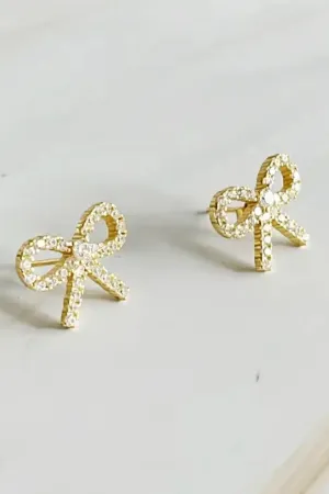 Mini Bow Sterling Silver Earrings