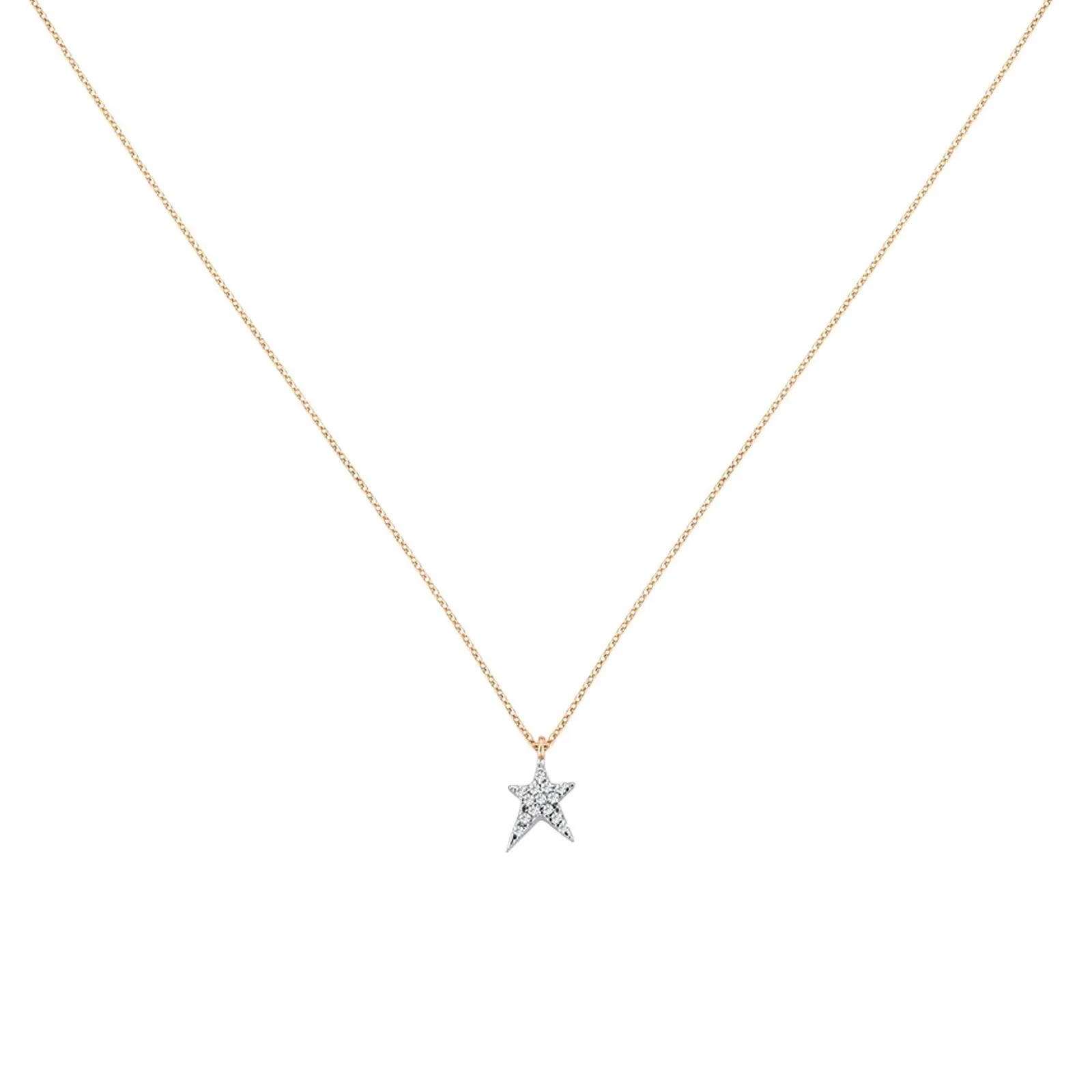 Mini Pave Struck Star Kolye