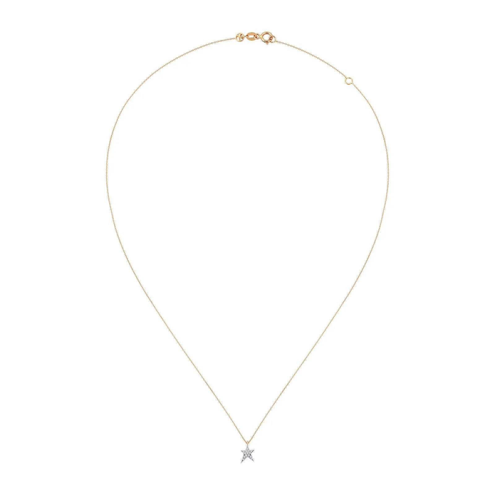 Mini Pave Struck Star Kolye