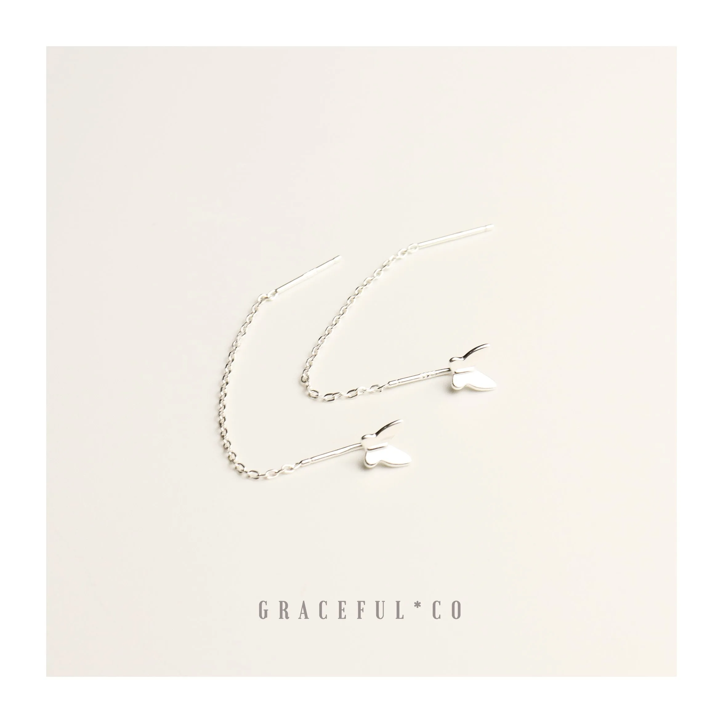 Minimalist Butterfly Threader Earrings