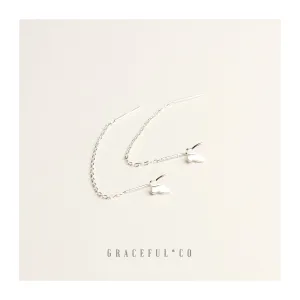 Minimalist Butterfly Threader Earrings