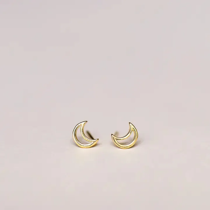 Minimalist Moon Earrings