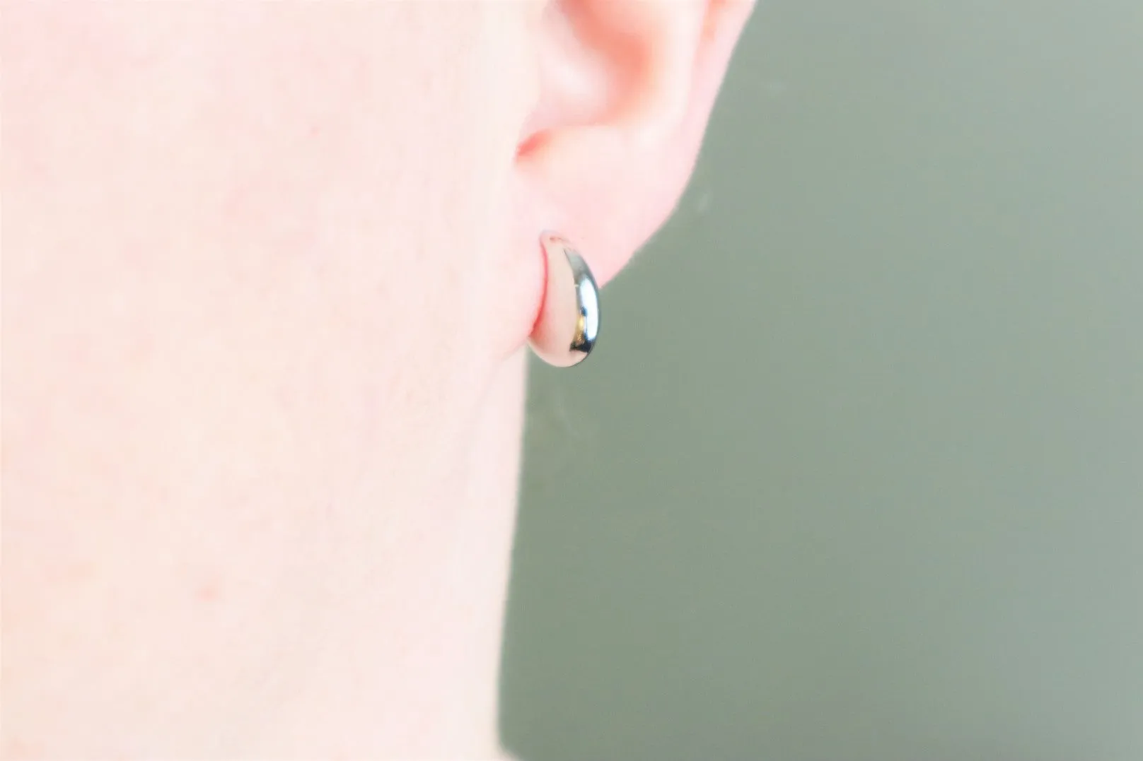 Minimalist moon stud earrings