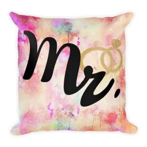 Mr. and Rings Husband Couple Pillow Cushion