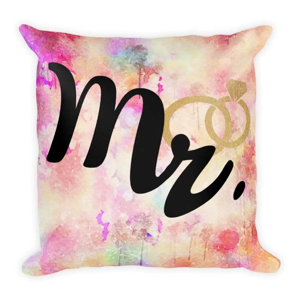 Mr. and Rings Husband Couple Pillow Cushion