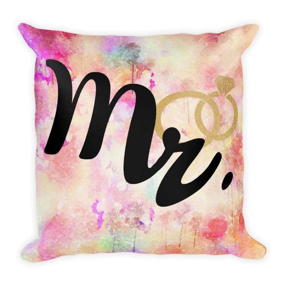 Mr. and Rings Husband Couple Pillow Cushion