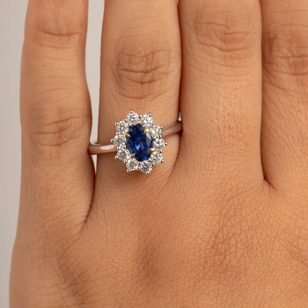 ODETA | Sapphire Diamond Ring