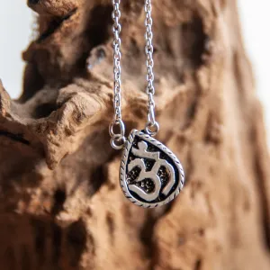Om Symbol Silver Necklace