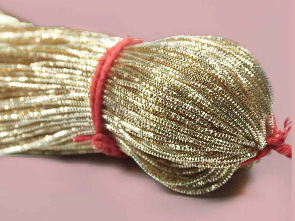 Pale Gold Nakshi / Bullion Wire (Wholesale)