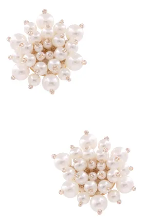 Pearl Cluster Earrings