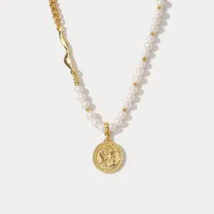 Portrait Pearl Chain Necklace
