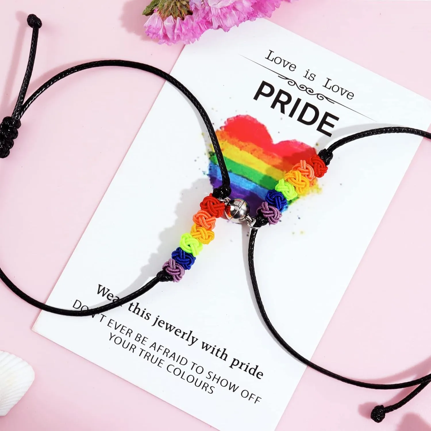 Pride Bracelets Outfits for Women Rainbow Bracelet Gay Lesbian Bisexual Pansexual Stuff LGBTQ Bracelets for Pride Day Accessories Gifts