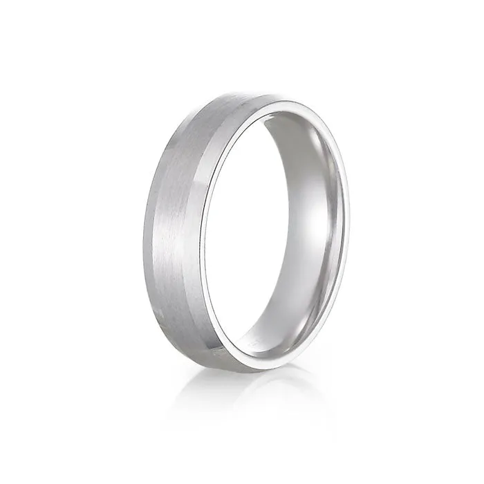 "Beveled" Wedding Band
