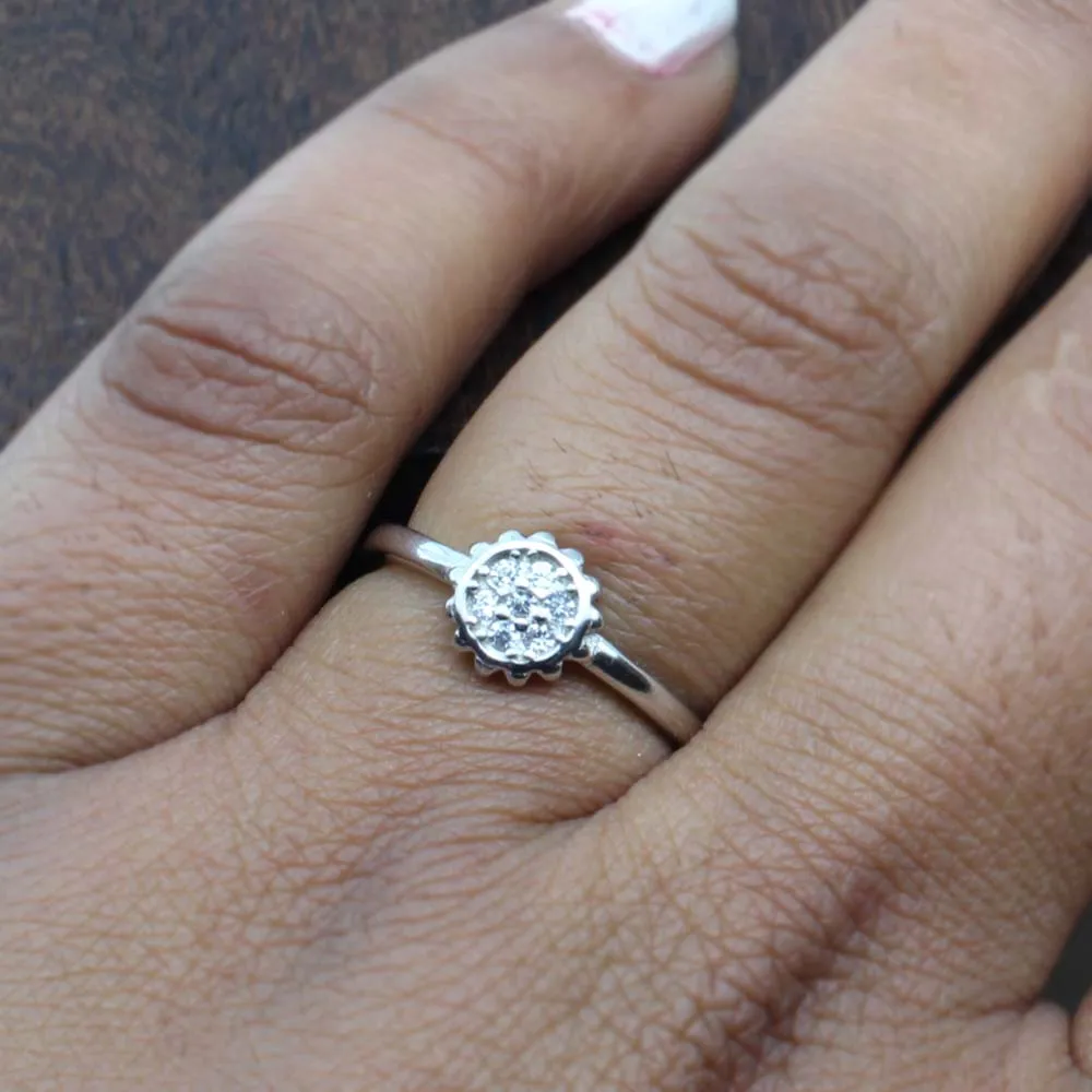 Real Silver Ring Platinum Finish