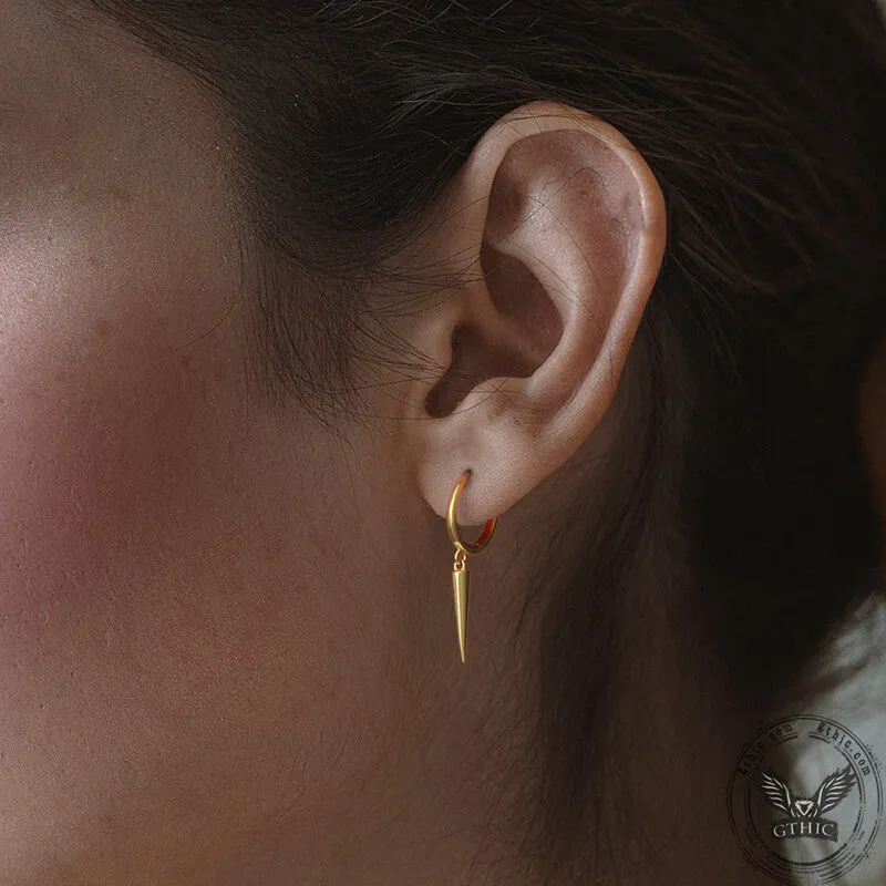 Rivet Sterling Silver Punk Earrings