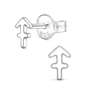 Sagittarius Stud Earrings Sterling Silver - Zodiac Constellation Earrings