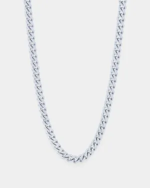 Saint Morta 7mm Cuban Chain White Gold