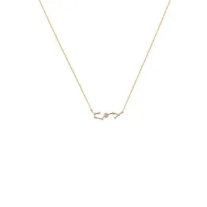 Scorpio Zodiac Necklace 14k Gold